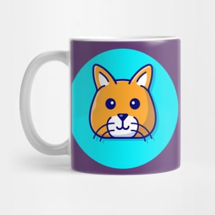 Cute Cat Head Cartoon Vector Icon Illustration (3) Mug